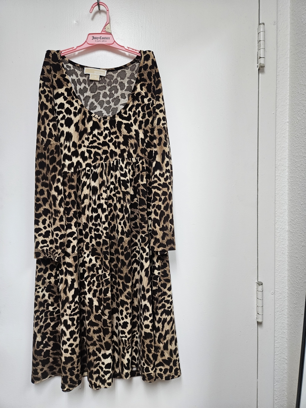 Leopard Print Long Sleeve Skirt — Brown Animal Print